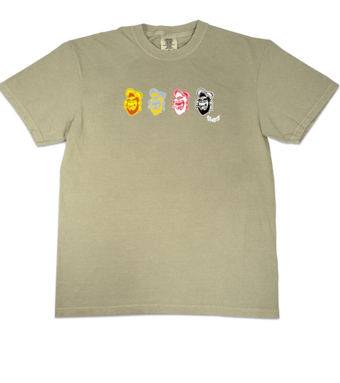 MULTI FACE DEANDERATHAL T-SHIRT