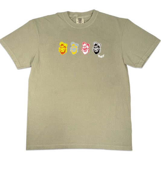 MULTI FACE DEANDERATHAL T-SHIRT